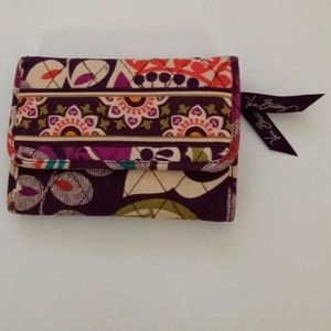 Vera Bradley Tri Fold Wallet Floral Multi Color